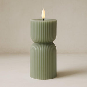 Luxe LED Candle - Grey - 14cm