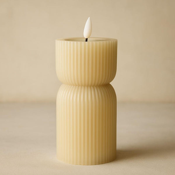 Luxe LED Candle - Stone -14cm