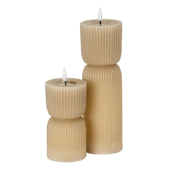 Luxe LED Candle - Stone - 24cm