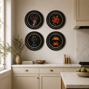 Marine Animals Framed Wall Art - Set of 4 x 44cm
