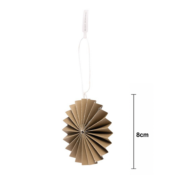 Moss Green Paper Ornaments - Pack of 10 - 8cm