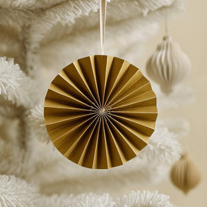 Moss Green Paper Ornaments - Pack of 10 - 8cm