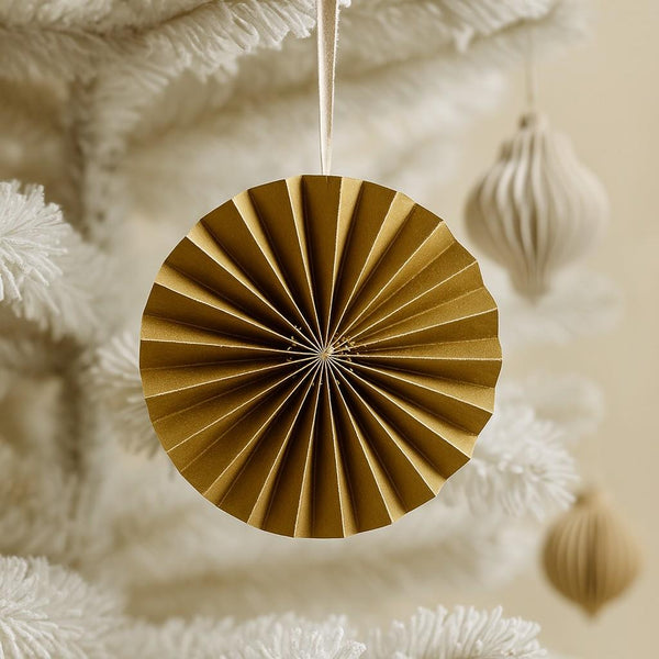 Moss Green Paper Ornaments - Pack of 10 - 8cm
