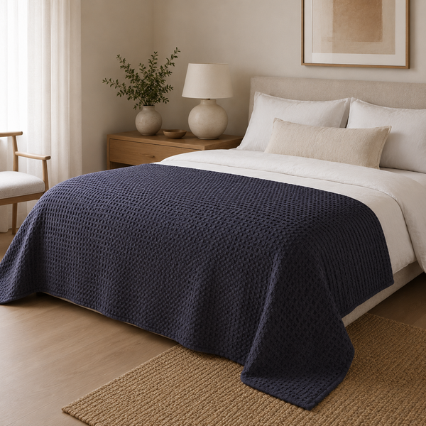 Waffle Cotton Bedspread
