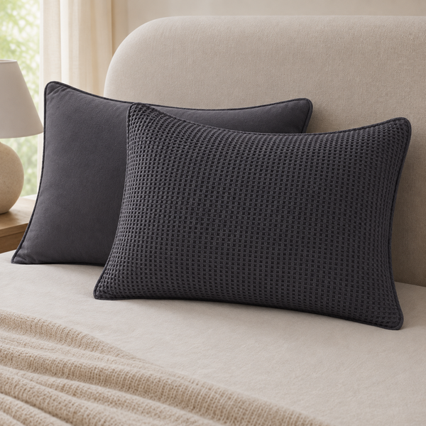 Waffle Pair of Pillowcases