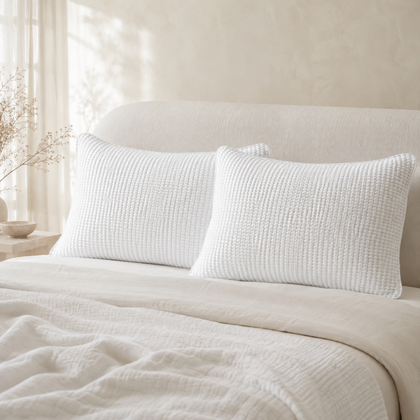 Waffle Pair of Pillowcases