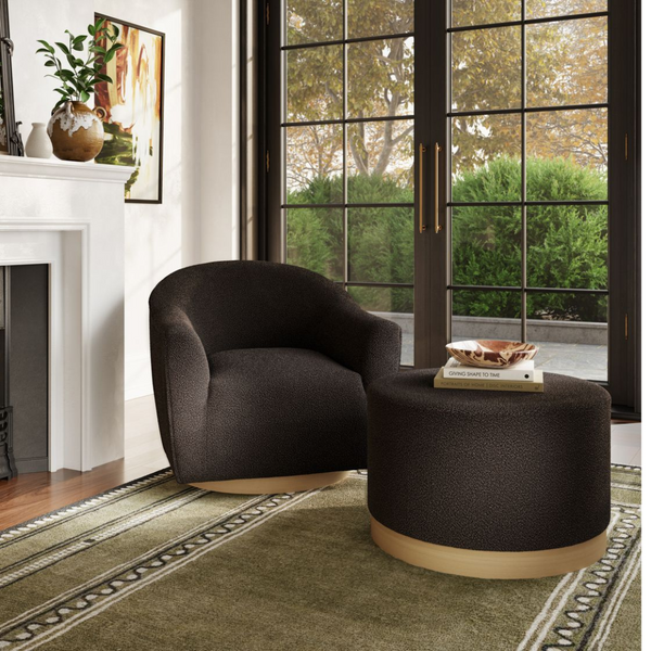 Opal Round Pouffe - Large