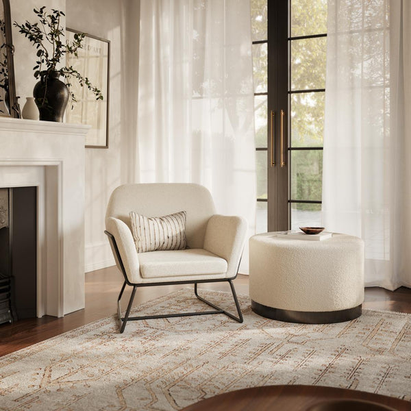 Opal Round Pouffe - Large