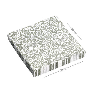 Ornate Olive Paper Napkins