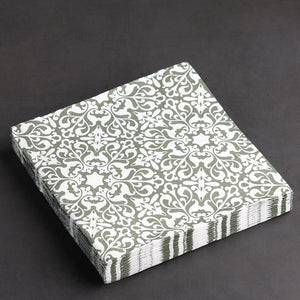 Ornate Olive Paper Napkins