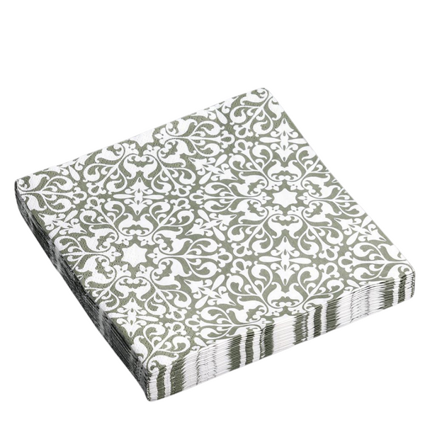 Ornate Olive Paper Napkins