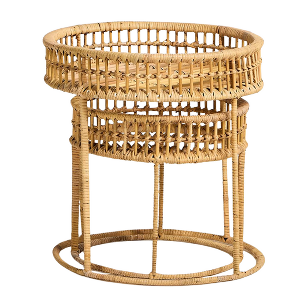 Round Rattan Nesting Tables