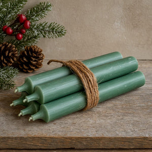 Rustic Dinner Candle - Verte - Pack of 5