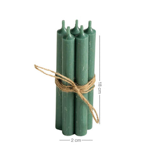 Rustic Dinner Candle - Verte - Pack of 5