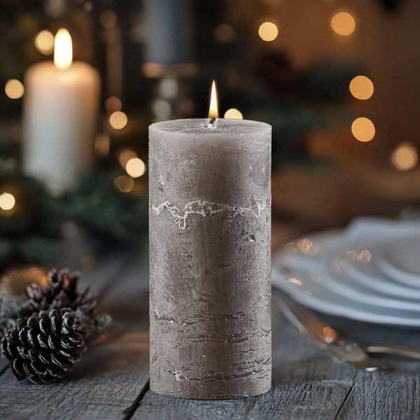 Rustic Pillar Candle