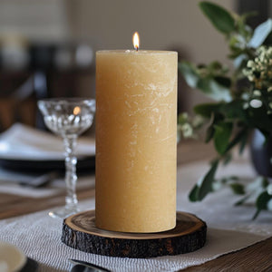 Rustic Pillar Candle