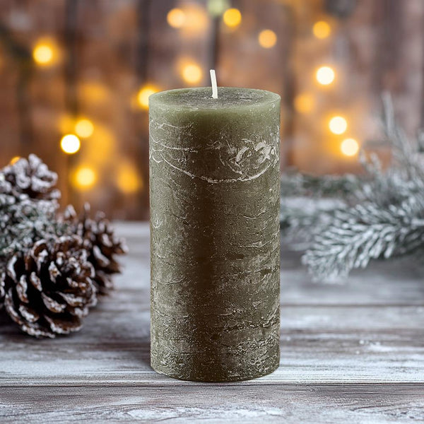 Rustic Pillar Candle