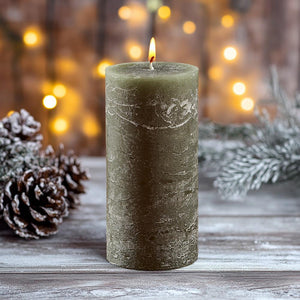 Rustic Pillar Candle