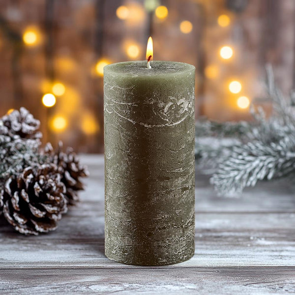 Rustic Pillar Candle