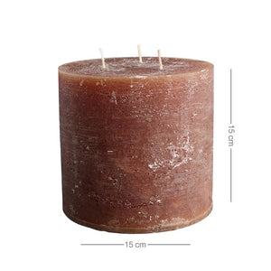Rustic Pillar 3 Wick Candle