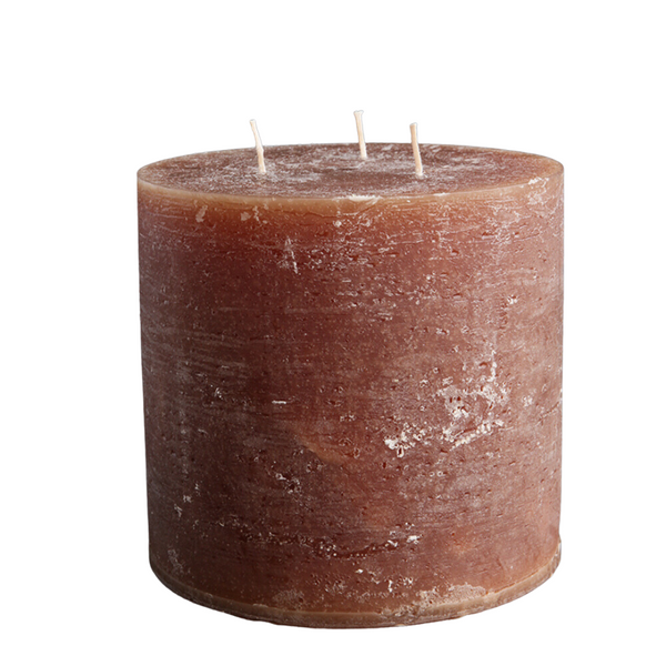 Rustic Pillar 3 Wick Candle