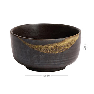 Rustica Dinner Bowl - Brown Ceramic - Natural Detail