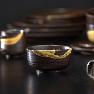 Rustica Dinner Bowl - Brown Ceramic - Natural Detail