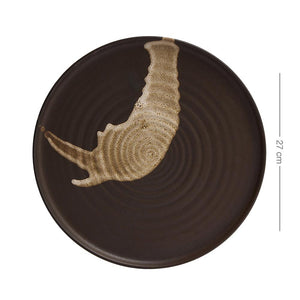 Rustica Dinner Plate - Brown Natural Detail - 27 cm