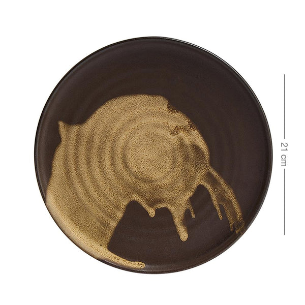 Rustica Side Plate - Brown Natural Detail - 21 cm