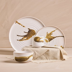 Rustica Side Plate - White Natural Detail - 21 cm