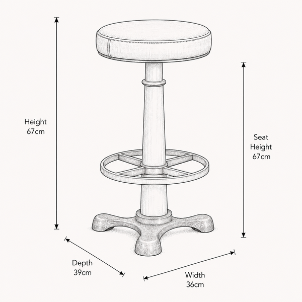 Singer Bar Stool - 67cm