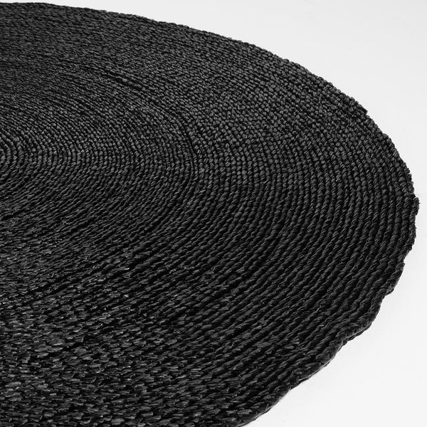 Sun Round Rug - Black