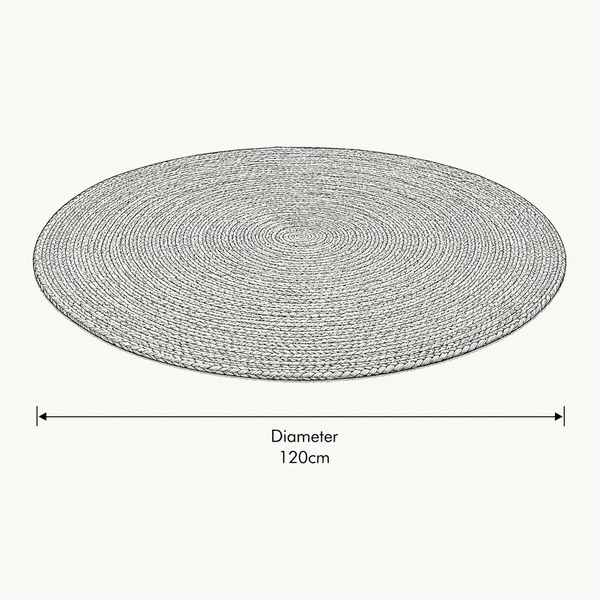 Sun Round Rug - Black