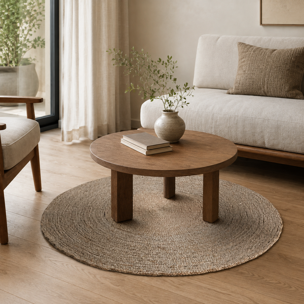 Sun Round Rug - Natural