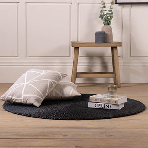 Sun Round Rug - Black
