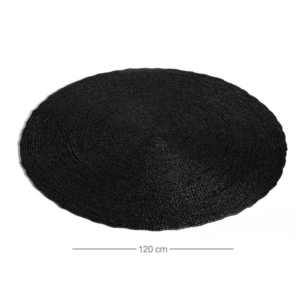 Sun Round Rug - Black