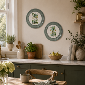 Tropical Plants Framed Wall Art - Green - Set of 2 x 44cm