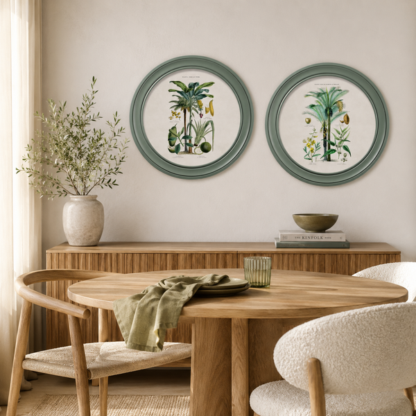 Tropical Plants Framed Wall Art - Green - Set of 2 x 70cm