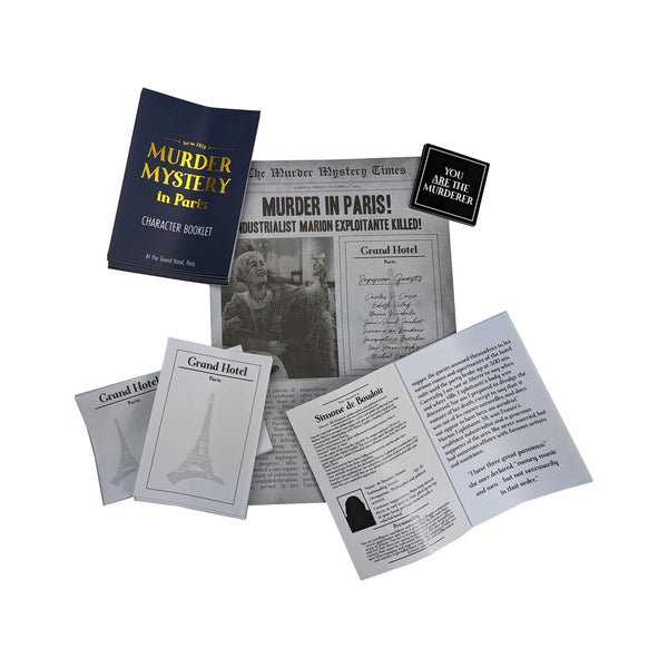 Murder Mystery in Paris Party Game - 6 Players Murder Mystery in Paris Party Game - 6 Players
