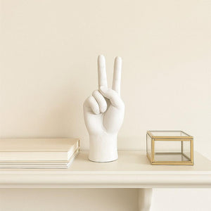White Resin Hand Ornament