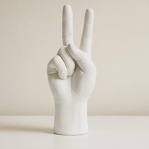 White Resin Hand Ornament