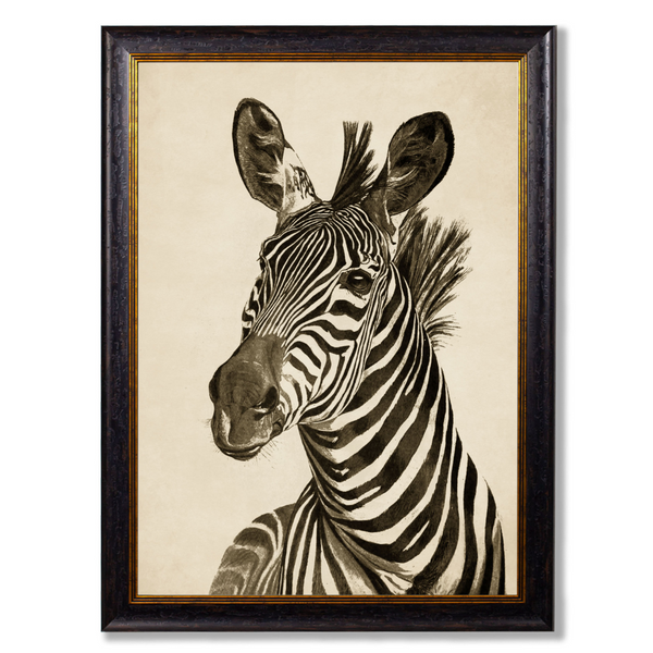 Zebra Framed Wall Art - Set of 2 x 95cm