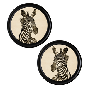 Zebra Framed Wall Art - Set of 2 x 96cm